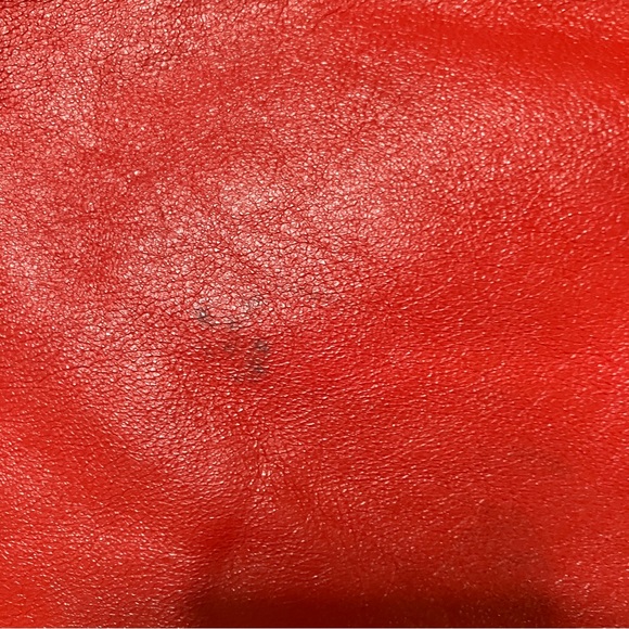 Vintage 80s 90s Red Leather Clutch - Picture 9 of 14